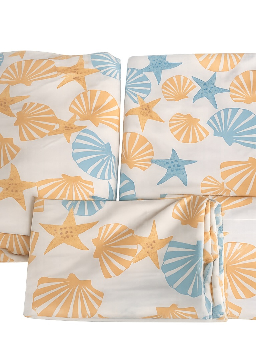 Coastal Shells Printed Queen Size Sheet Set